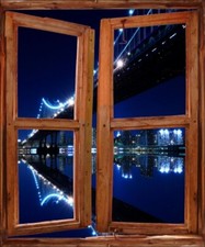 Sticker trompe l'oeil fenêtre