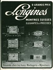 Publicité ancienne montres Longines 1928 issue de magazine