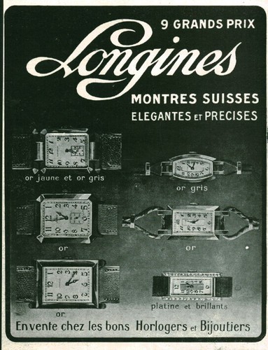 Publicité ancienne montres