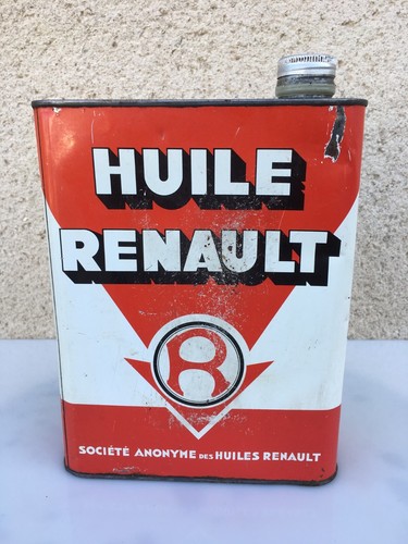 Ancien bidon huile - d'huile, renault