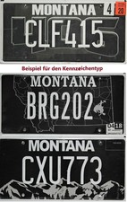 Plaque D'Immatriculation Américaine Originale Décorative Montana Noire