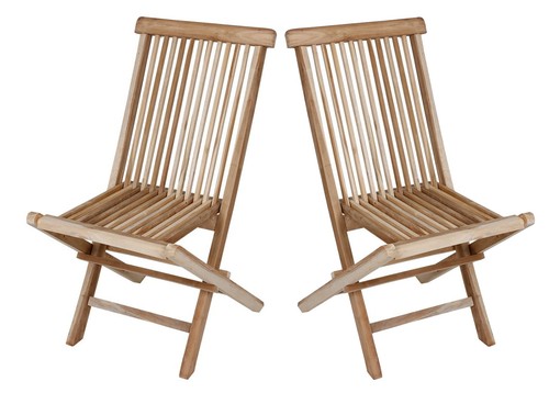 Lot chaises pliantes en - 2,