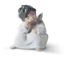 Lladrò - Figurine Ange Que Méditer 01004539 Lladro Petite Statue