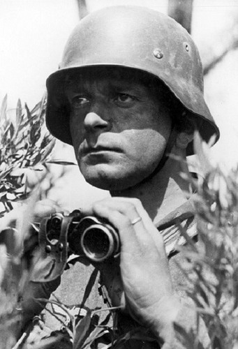 German soldier with dienstglas - german,