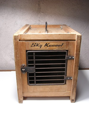 Vintage sky kennel wooden pet - vintage,