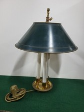 LAMPE BOUILLOTE EN BRONZE ABAT JOUR EN TÔLE VERT REF JE