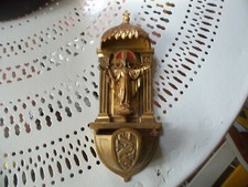 très beau bénitier bronze 19 éme signée E HOFFER N° 12