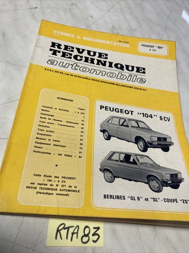 Peugeot 104 6cv gl6 - sl, zs