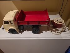 Ancien Camion Benne CIJ FRANCE  RENAULT 120 CV Téléguidé Rouge Et Crème Jrd