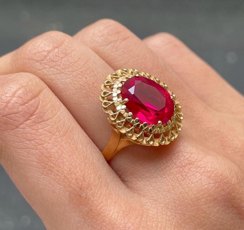 Bague jaune rubis - bague,