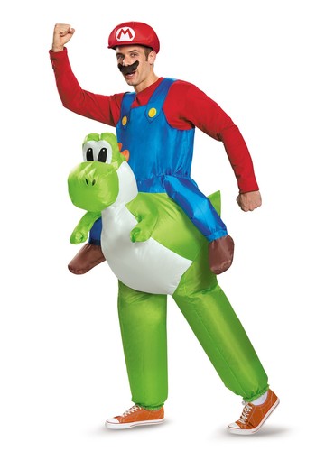 Mario riding yoshi - riding, adult