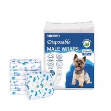 Lot de 50 Couches jetables pour Chien mâle, Chiot, Super absorbantes, avec in...