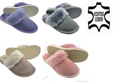 Femmes Chaussons Cuir