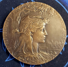 Médaille EXPOSITION UNIVERSELLE INTERNATIONALE 1900 bronze CHAPLAIN musée LOUVRE
