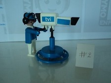 PLAYMOBIL vintage télévision TVI  technicien caméra sets 3530 3531 3571 #2