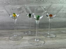 Set of 4 Martini Glasses Clear