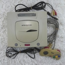 Console Sega Saturn HST-3220 blanche version japonaise *TESTÉ & FONCTIONNEL*