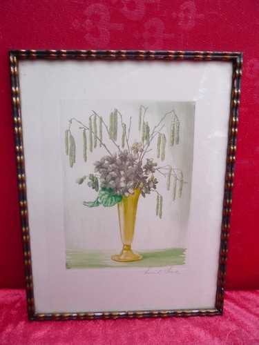 Beau ancien tableau fleurs - beau, de