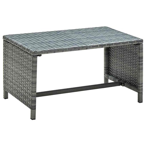 Table basse anthracite résine - basse,