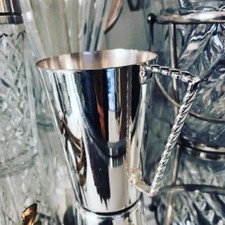 Rare Doseur/cuillère à Cocktail en Métal Argenté Design Maria Pergay vers 1960