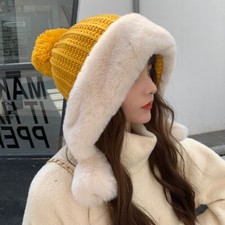 Femme Bonnet Tricot Avec