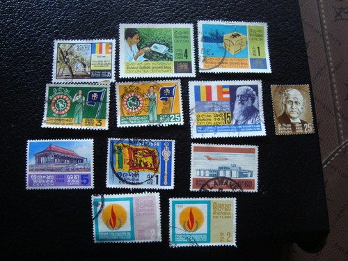 Ceylan timbres obliteres - -,