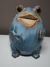 SUPERBE tirelire CRAPAUD GRENOUILLE Poterie céramique Haut 14,5 cm env cm Poids 