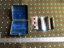 rasoir ancien mini set de voyage UNIS FRANCE (LERESCHE) boite rare antique razor