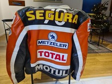 Blouson cuir SEGURA 70 collection grand Prix 500 cc taille M /50