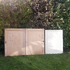 Portes coulissantes anciennes paire plus une Antique Sliding Doors Pair Plus Old