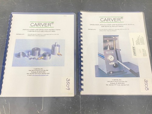 Carver pellet press - press, dies