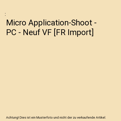 Micro application shoot - -,