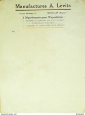 Levita Facture vierge (confections) Bruxelles 1900