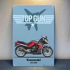 Affiche métal moto Kawasaki Gpz900r - enseigne de collection - taille : 20 x ...
