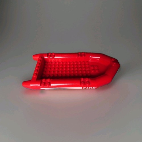 Bateau lego red - boat, rubber