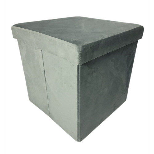 Pouf pliable velours - pouf,