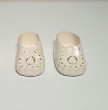 Chaussures Blanches/Écru Famosa pour Poupées/Poupons de Collection Vintage 90'