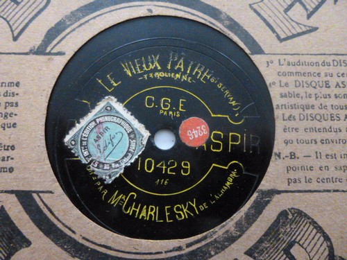 Disque ancien pour phonographe - ancien,