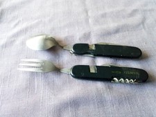 Couverts Vaisselle Couteau Multifonction Camping Instrument Cuisine Noir "Gimel"