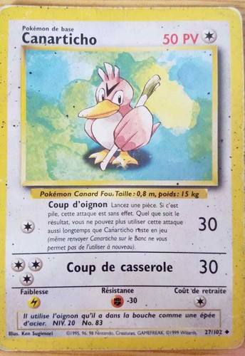Carte pokémon canarticho - canarticho,