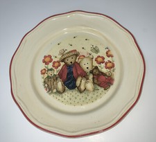 Gibson Handpainted Plate Teddy Bears