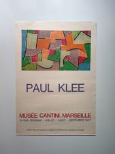 Paul Klee Affiche Exposition 1967 Musée Cantini Marseille Mourlot Exhibition 