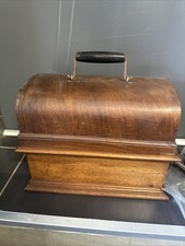 Ancien phono à rouleau caisse bois avec moteur à compléter