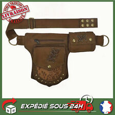 Sac ceinture brodé en toile +poches multiples+ Festival dentelle ethnique chaman