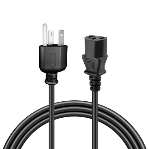 Prong power cord cable - 3-prong, ac