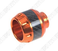 1Pc Orange et la Fibre de Carbone Look de la Moto Fourche Avant Curseurs Cadre 5