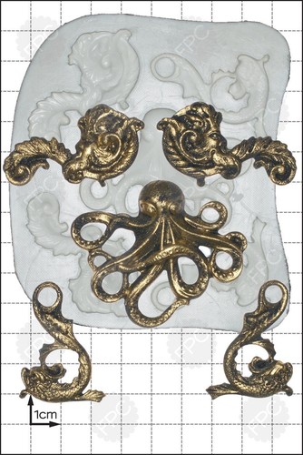 Moule silicone octopus - silicone,