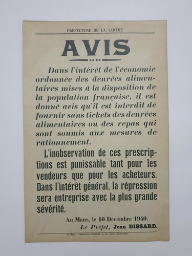 Préfecture sarthe 1940 - la,