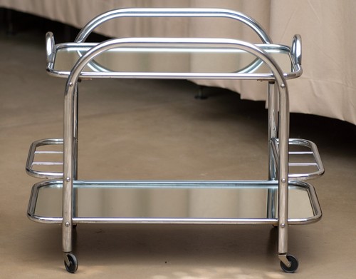 Desserte art déco chrome - desserte,