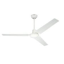 Westinghouse Ventilateur plafond avec interrupteur mural Industrial 142cm Blanc